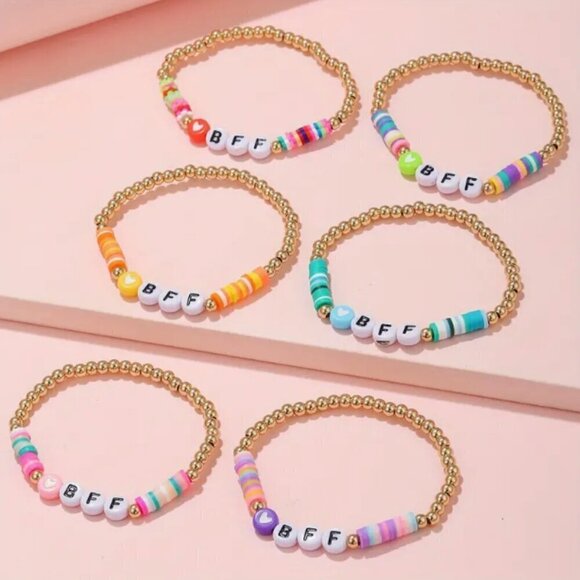 2/$30 DEAL NWT Swift Friendship Bracelet 6 piece set Colorful Beads Jewelry - Picture 6 of 10